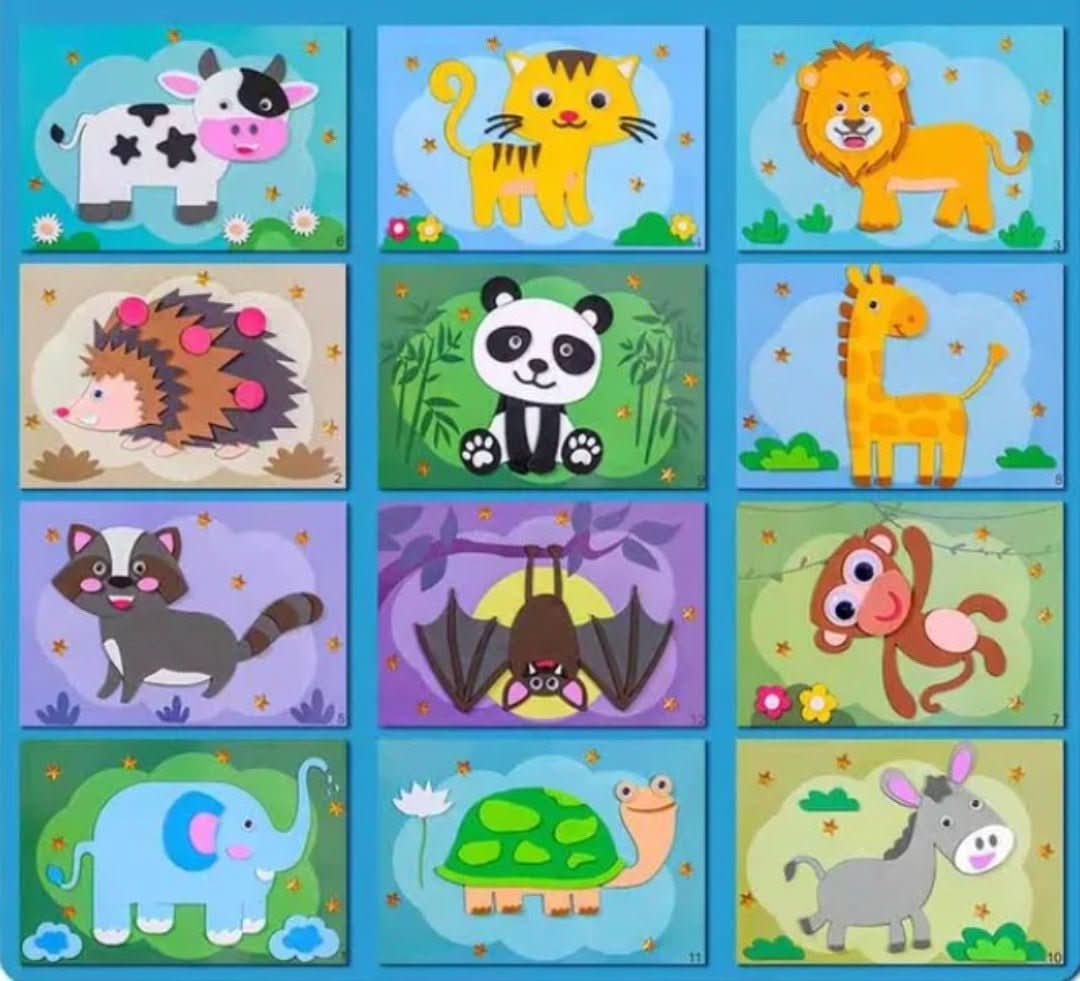 Tavole per puzzle 3D autoadesive | 12 fogli per set