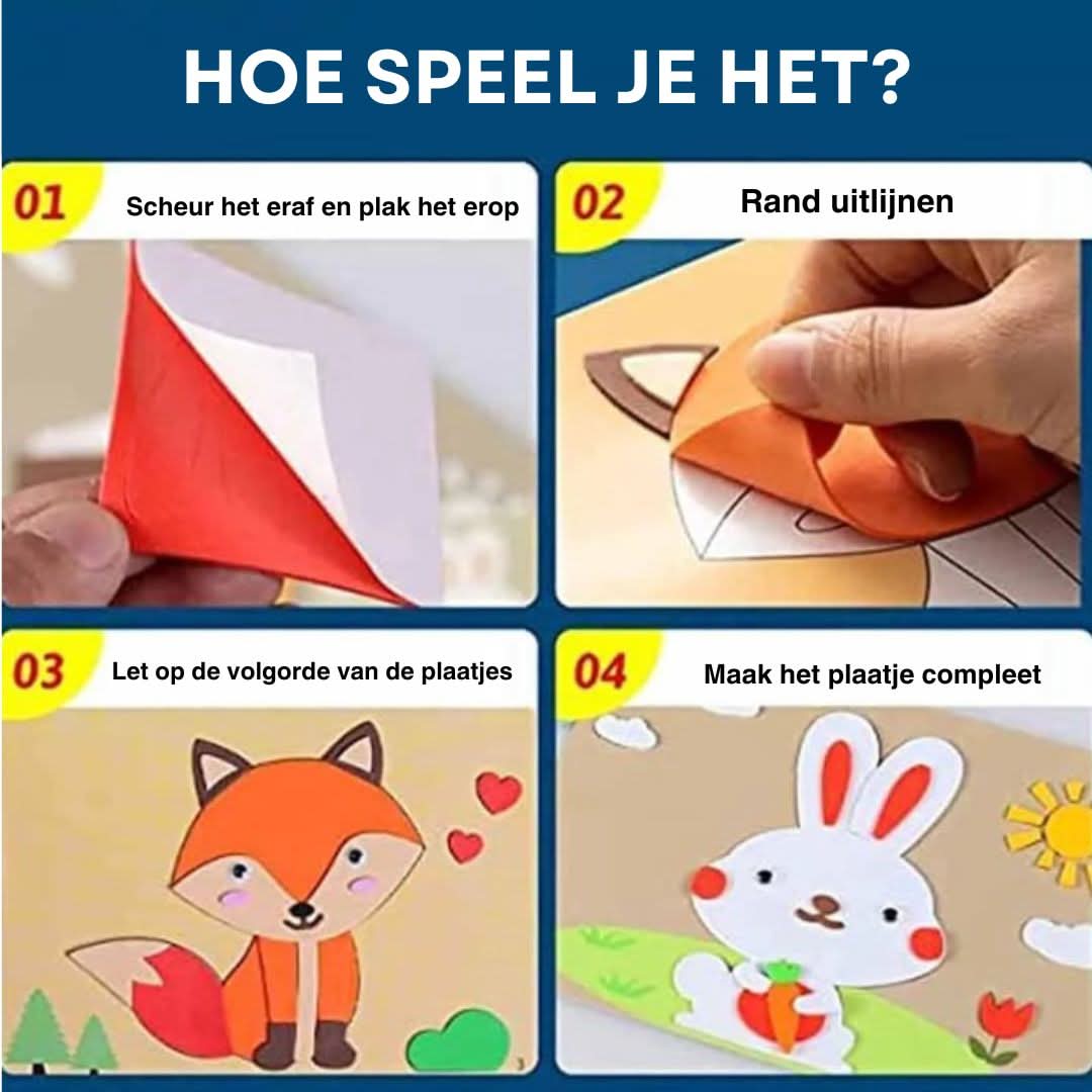 Tavole per puzzle 3D autoadesive | 12 fogli per set