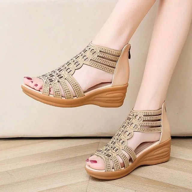 Orthopaedic Sandals for Women with Wedge Heel and Comfort Sole