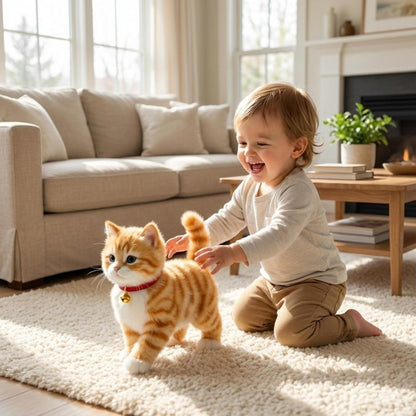 Giocattolo interattivo di peluche per gatti, con movimenti realistici, per bambini