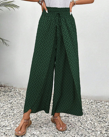 Sophie-Rae - Airy High Waist Trousers with Bohemian Print