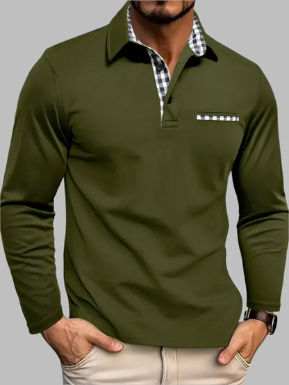 Classic Summer Long-Sleeve Polo for Men