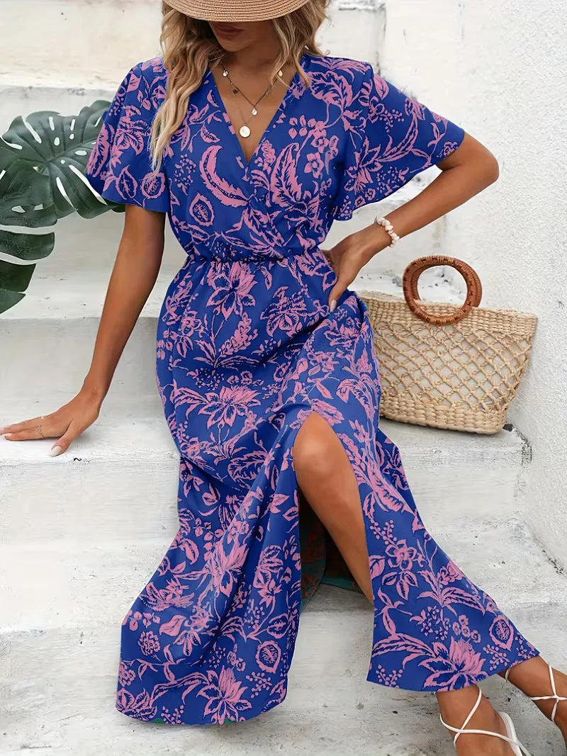 Robe portefeuille à imprimé floral