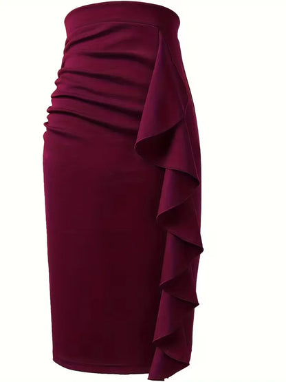 Jupe plissée taille haute