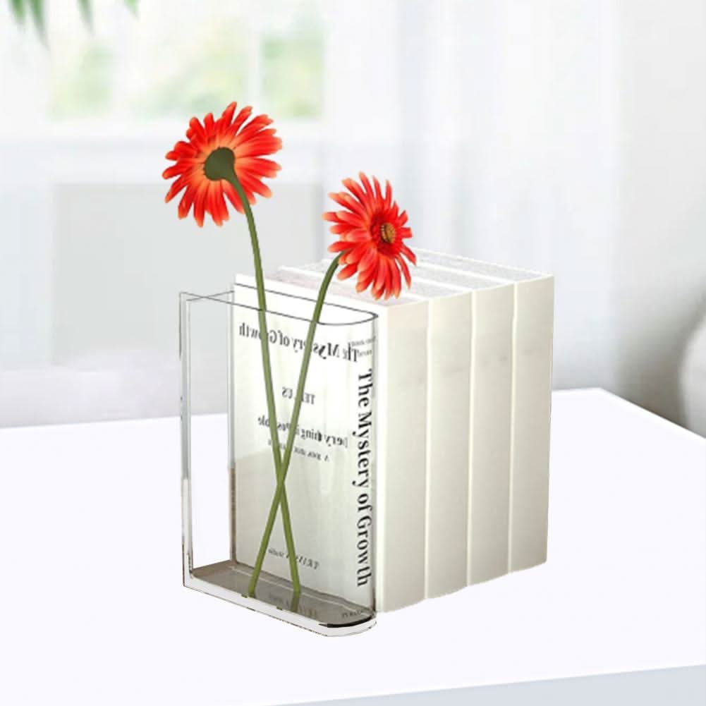 Transparent Acrylic Book Vase