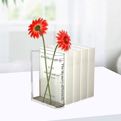 Transparent Acrylic Book Vase