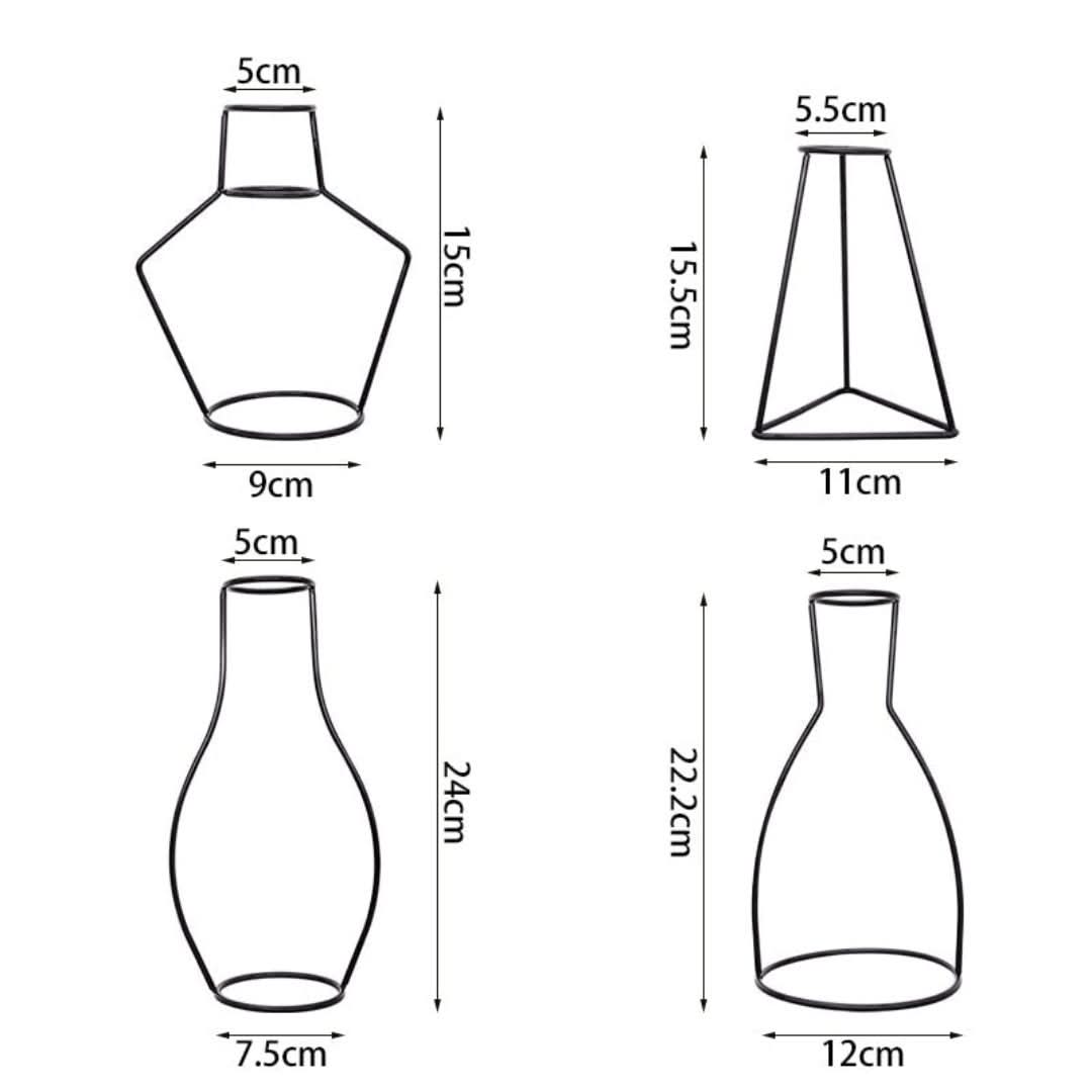 Retro Iron Vases