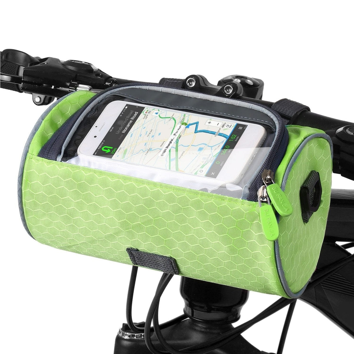 Praktická taška na bicykel na riadidlá s držiakom na smartfón a vodoodolným materiálom