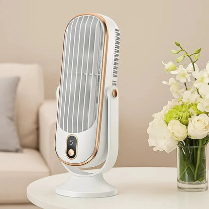 Draagbare oplaadbare USB-bureauventilator 360°