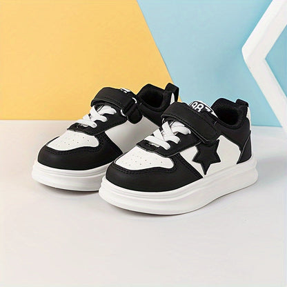 Sneakers vintage e casual con motivo a stelle per ragazzi, con chiusura in velcro - Rey