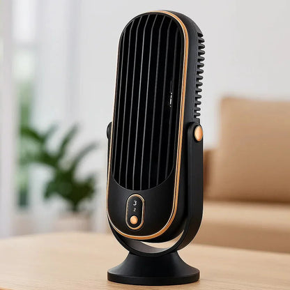 Draagbare oplaadbare USB-bureauventilator 360°