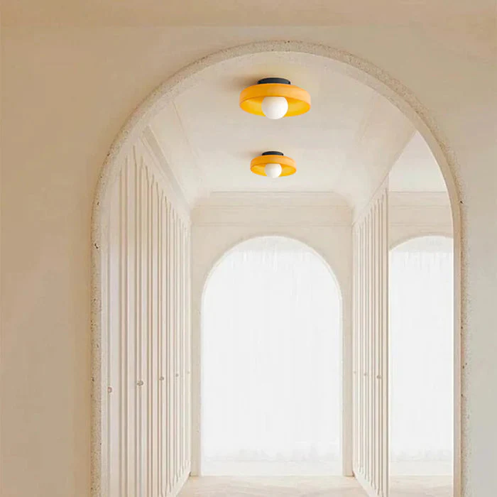 Plafón redondo moderno de cristal – Diseño elegante y atemporal