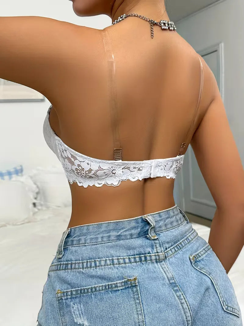Bustier en dentelle sans bretelles