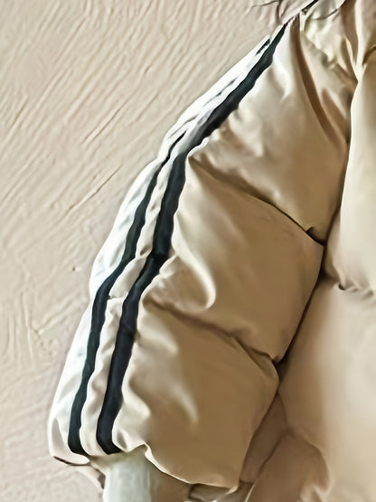 Die Winterjacke für Mädchen und Jungen mit gestreifter Schnürung und wattierter Jacke – Ollie