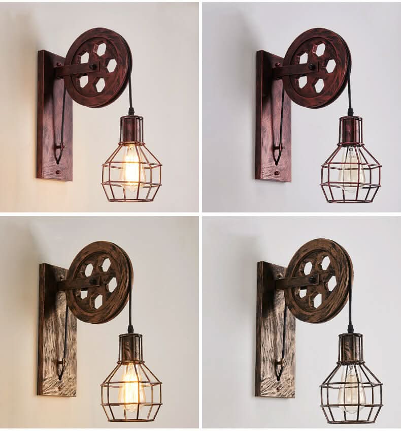 LightCage - Geometrische wandlamp met ijzeren kap