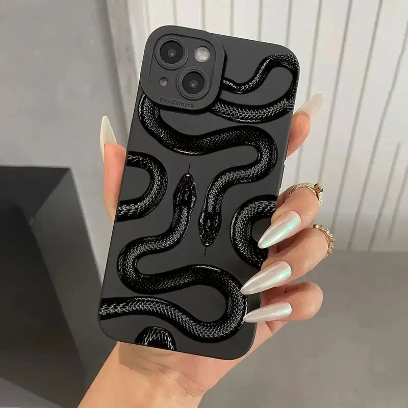 Cover per telefono con motivo a serpente – Design sottile e ammortizzante