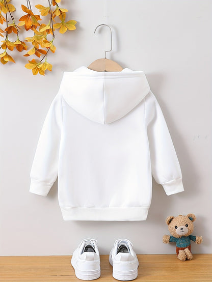 Toddler Girls' Hoodie with Cartoon Animal Print - Ana