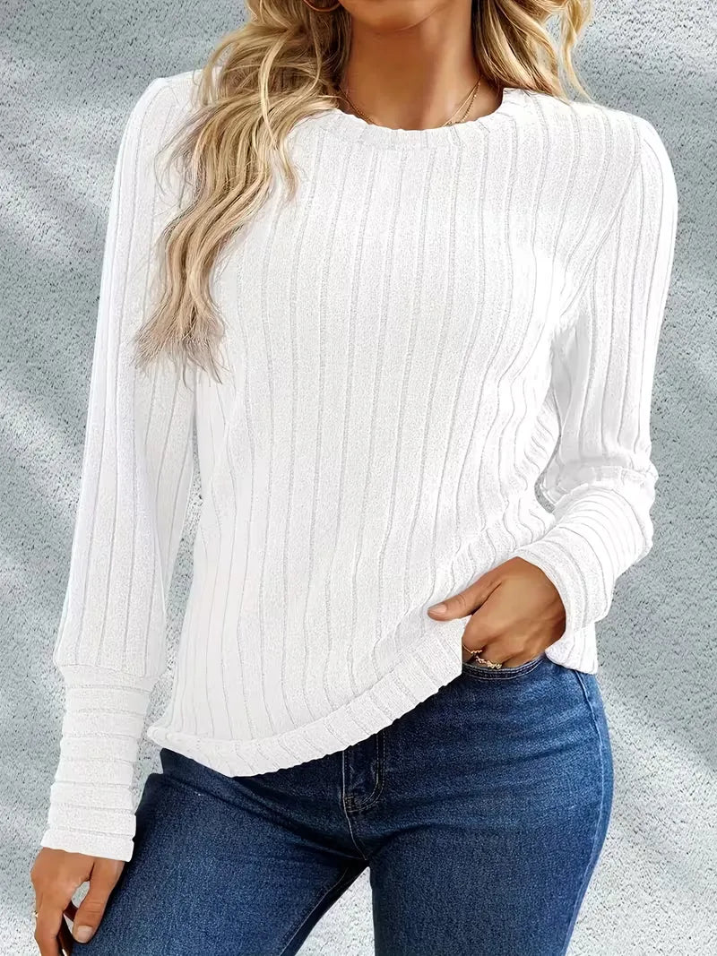 Long-sleeve with ribbed texture
