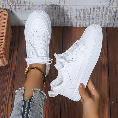 White Ladies' Sneakers - Comfortable and Stylish