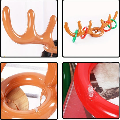 Inflatable Reindeer Antler Ring Toss Game - Fun Christmas and Party Game
