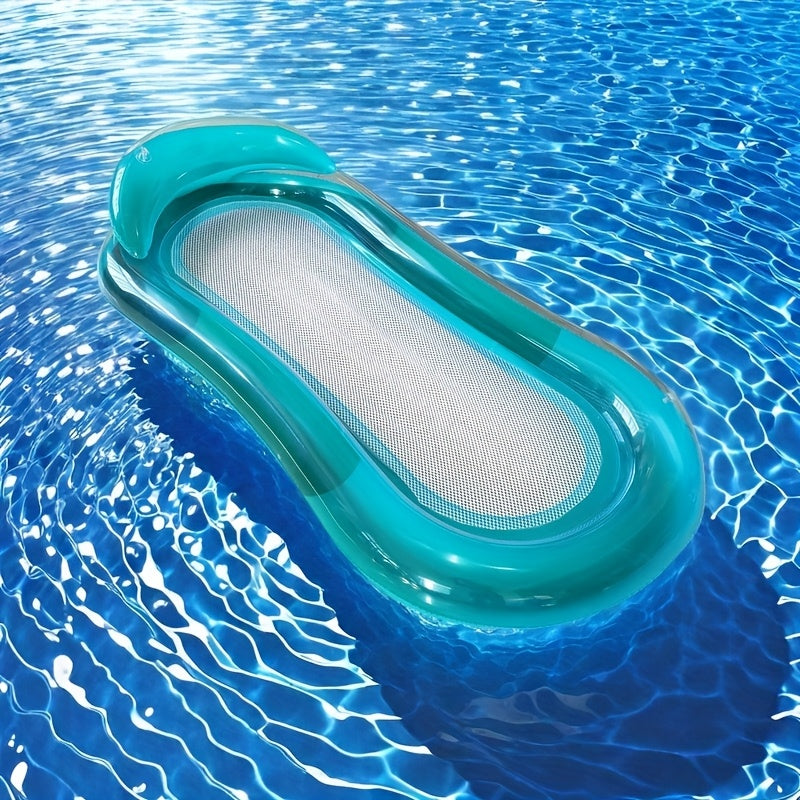 Materassino gonfiabile da piscina con schienale e superficie in rete, per rilassarsi in acqua