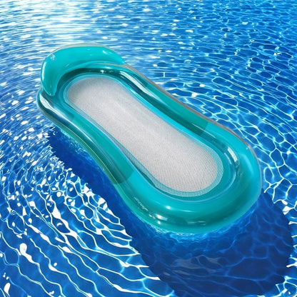 Materassino gonfiabile da piscina con schienale e superficie in rete, per rilassarsi in acqua