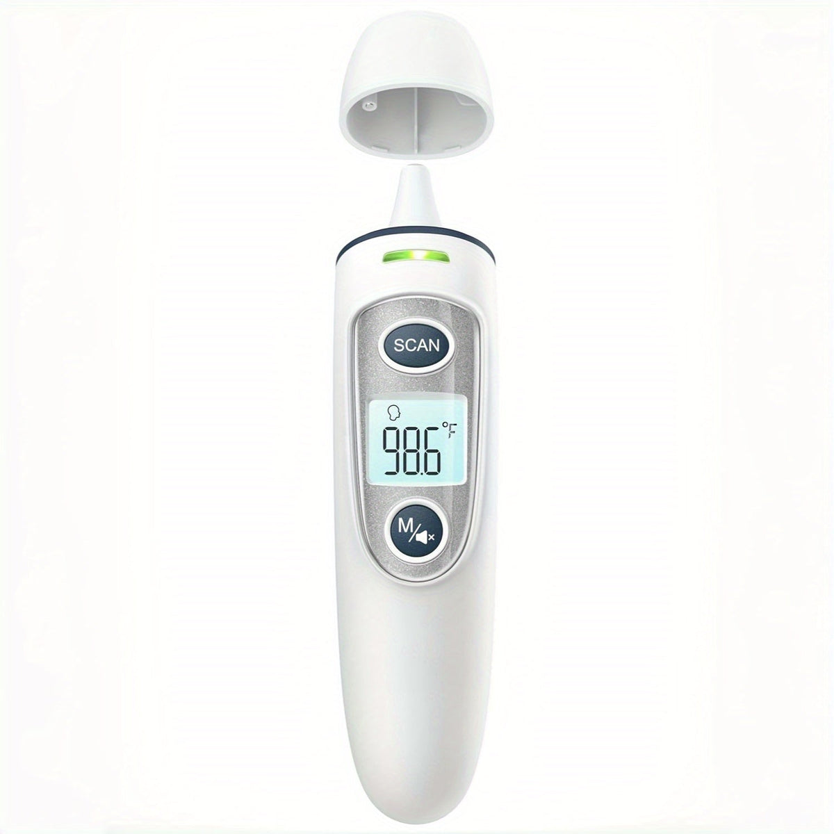 2-in-1 Digital Thermometer with Fast 1-Second Measurement – Suitable for Forehead and Ear