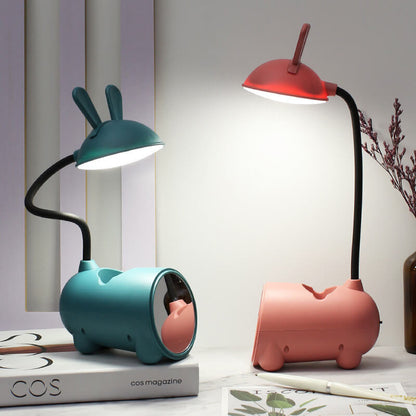 LED desk lamp with rabbit design and pen holder – Touch and dimmable