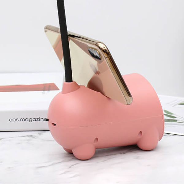LED desk lamp with rabbit design and pen holder – Touch and dimmable