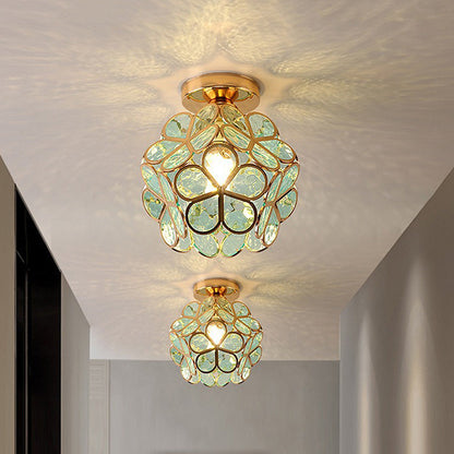 Ceiling Lamp with Flower-Shaped Glass Design for Warm and Stylish Indoor Lighting