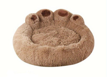 Cama para mascotas con forma de huella y máxima comodidad