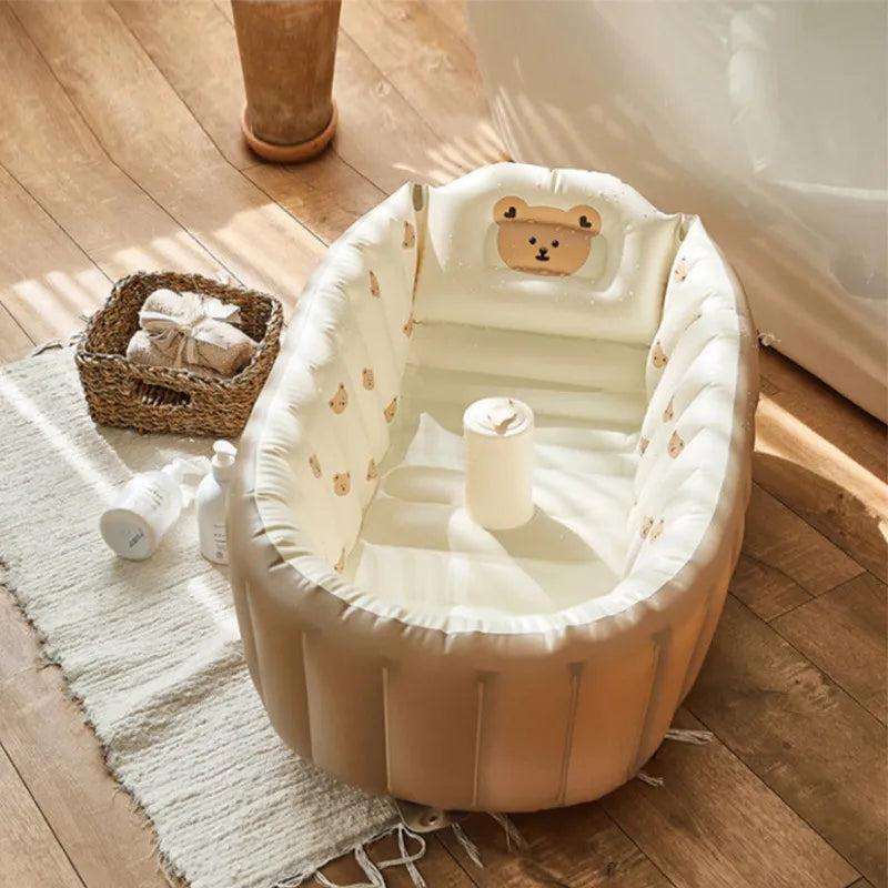 Baignoire gonflable pour bébé avec dossier ergonomique - légère, sûre et peu encombrante