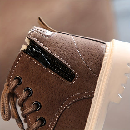 Outdoor ankle boots for boys with fleece lining - Rosso