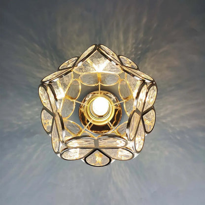Ceiling Lamp with Flower-Shaped Glass Design for Warm and Stylish Indoor Lighting