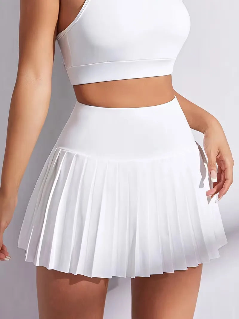 Jupe plissée taille haute