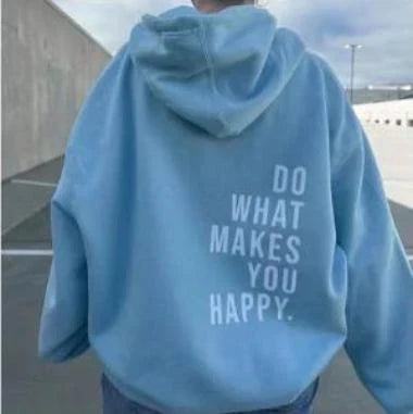 Fenna – Sudadera con capucha y estampado motivacional para mujer