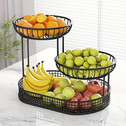 GoldenTier fruitschaal met 3 etages – Elegant en praktisch