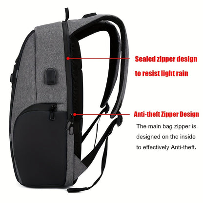 Zaino da viaggio con design antifurto e scomparto per laptop