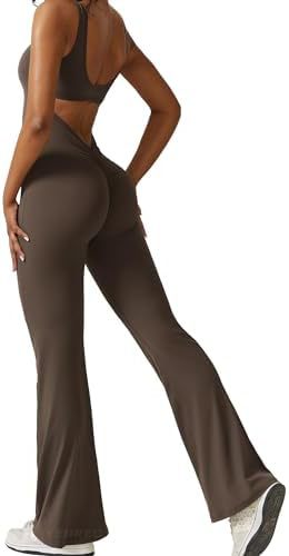 Sleeveless Flared Jumpsuit for Yoga & Fitness