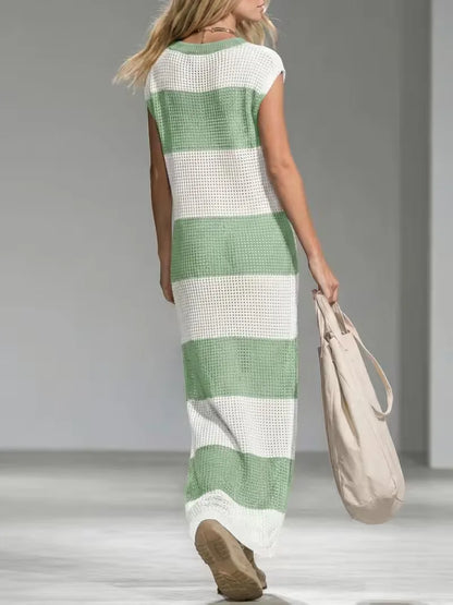 Maxi cover-up with V-neck