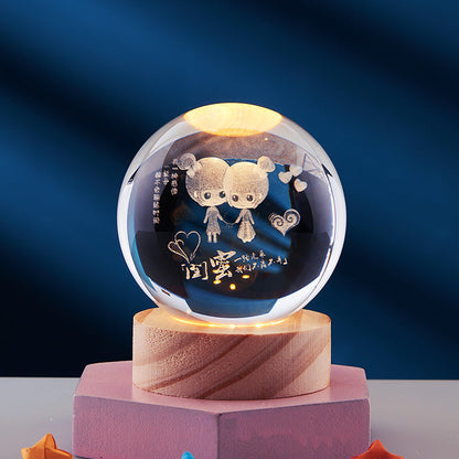 Lampada Notturna LED 3D Crystal Glow