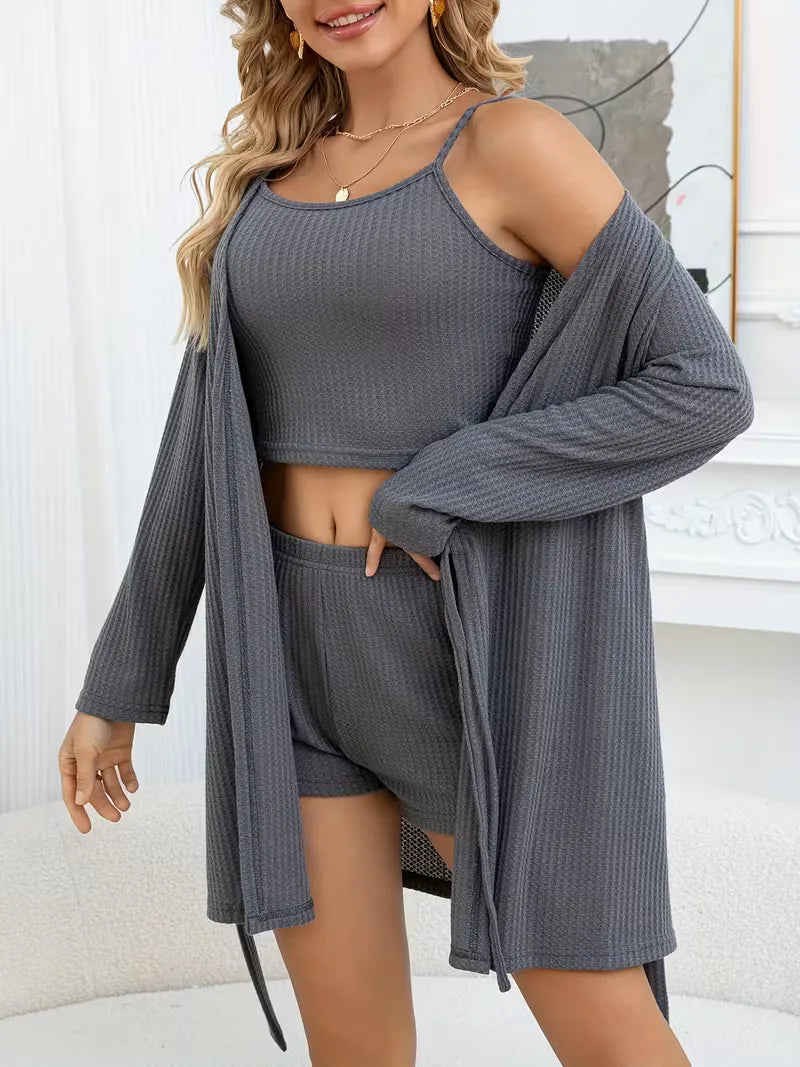 Ensemble trois pièces avec texture gaufrée