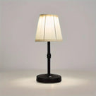 Wireless Table Lamp with Linen Shade and Brass Base for Warm Light