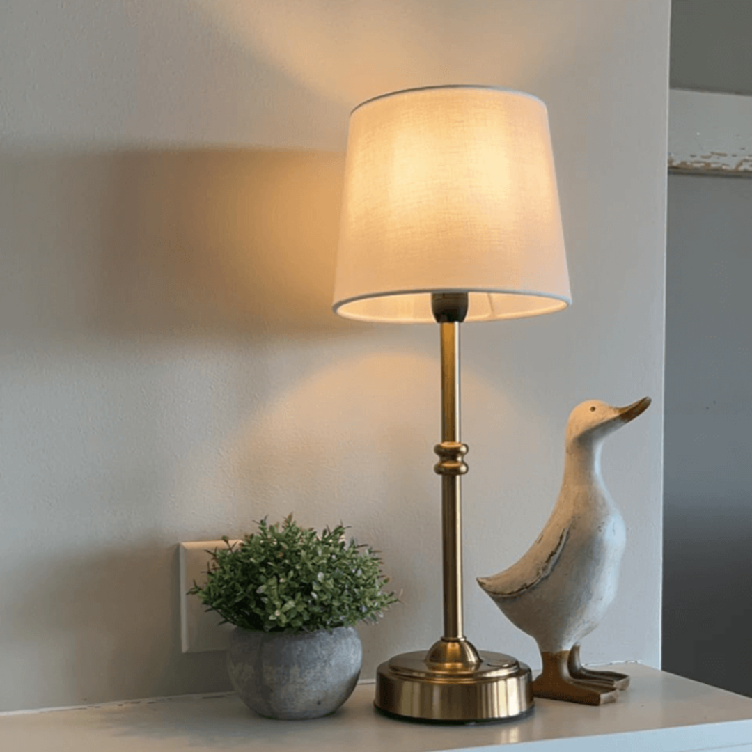 Cordless Table Lamp - LED Retro Fabric