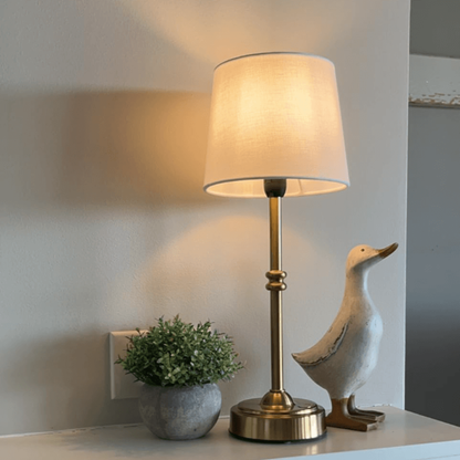 Cordless Table Lamp - LED Retro Fabric