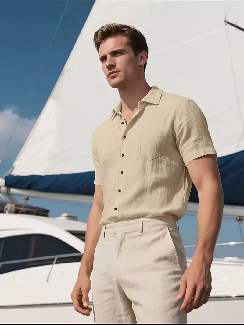 Chemise à manches courtes avec poche poitrine