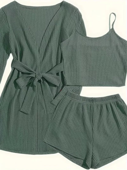 Ensemble trois pièces avec texture gaufrée