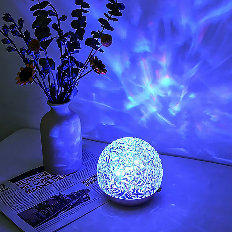 Lamp with Colourful Ocean Waves for Relaxation and Atmosphere