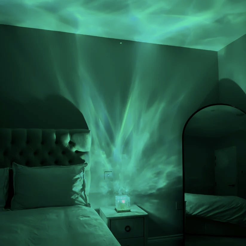 Lamp with Colourful Ocean Waves for Relaxation and Atmosphere