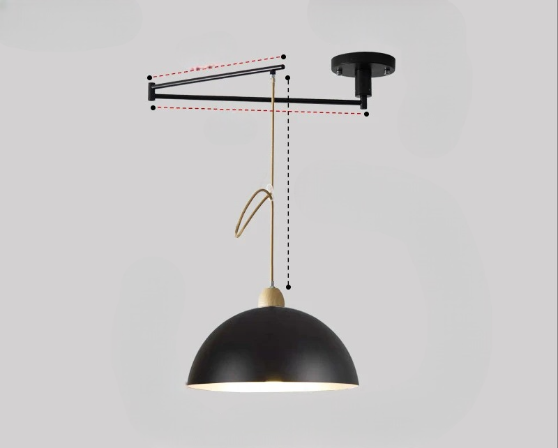 Plafoniera moderna con bracci regolabili per un’illuminazione versatile